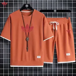 تي شيرت صيفي بأكمام قصيرة للرجال طقم رياضي . Men's Summer Short Sleeve T-Shirt Casual Sportswear