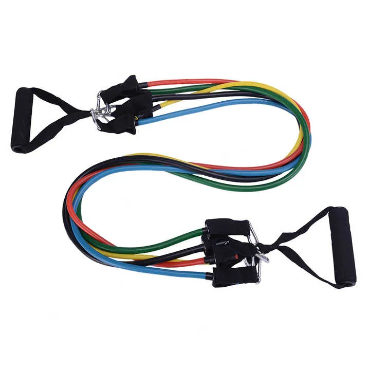 11 قطعة مطاطا تجريب أنبوب مطاط الفرقة . 11 Pieces Elastic Workout Tube Rubber Band