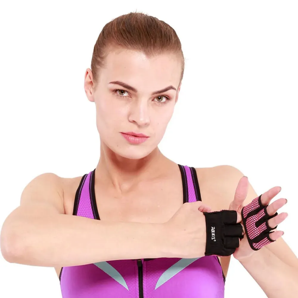 Anti Slip Gym Gloves For Men & Women Half Finger Workout Grip