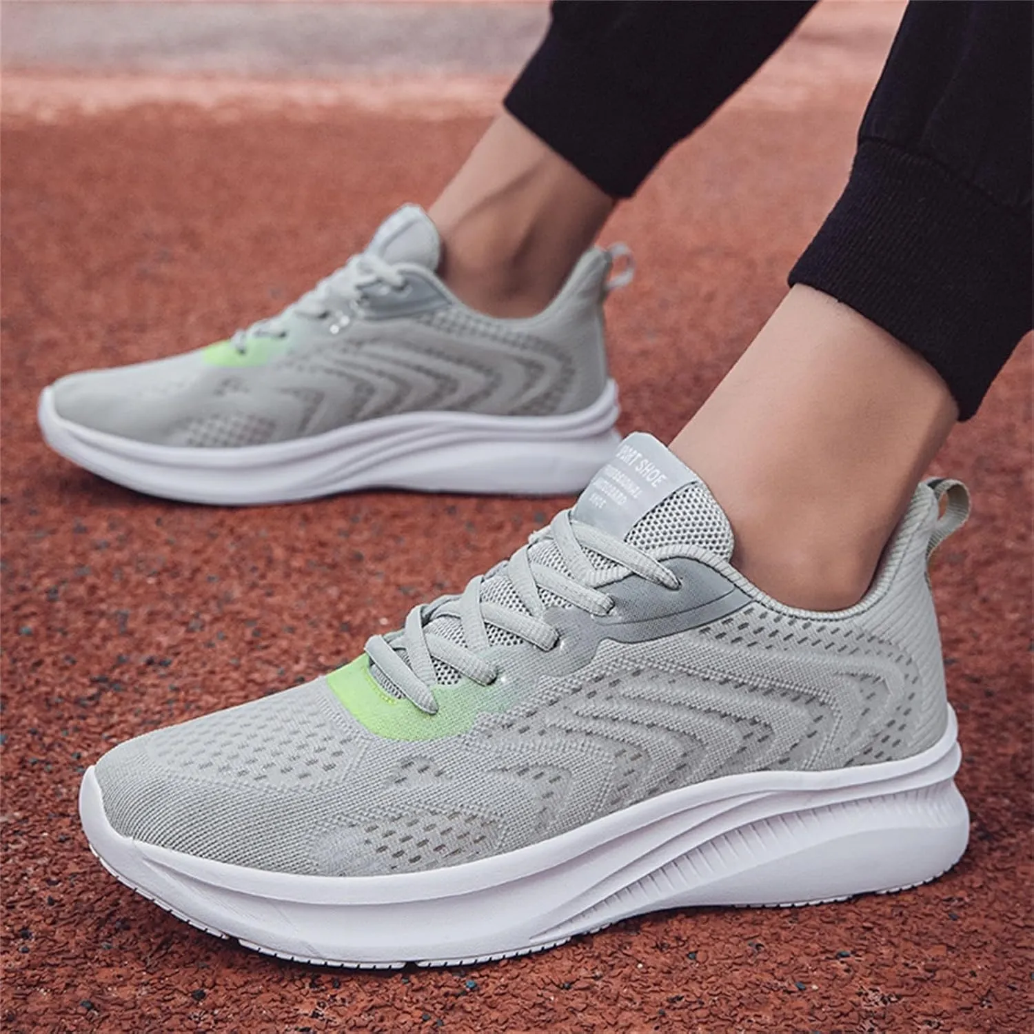 Arch Support Fitness Sneaker for Men Lightweight Breathable Slip On Running Shoe Men's Comfortable Dress Shoes