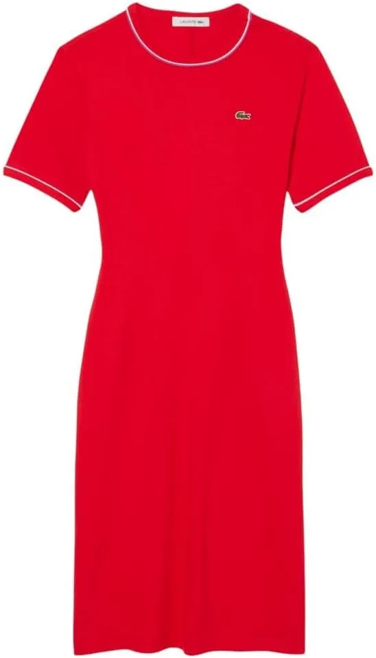 Lacoste Women's Trim Accent Jersey T-Shirt Dress