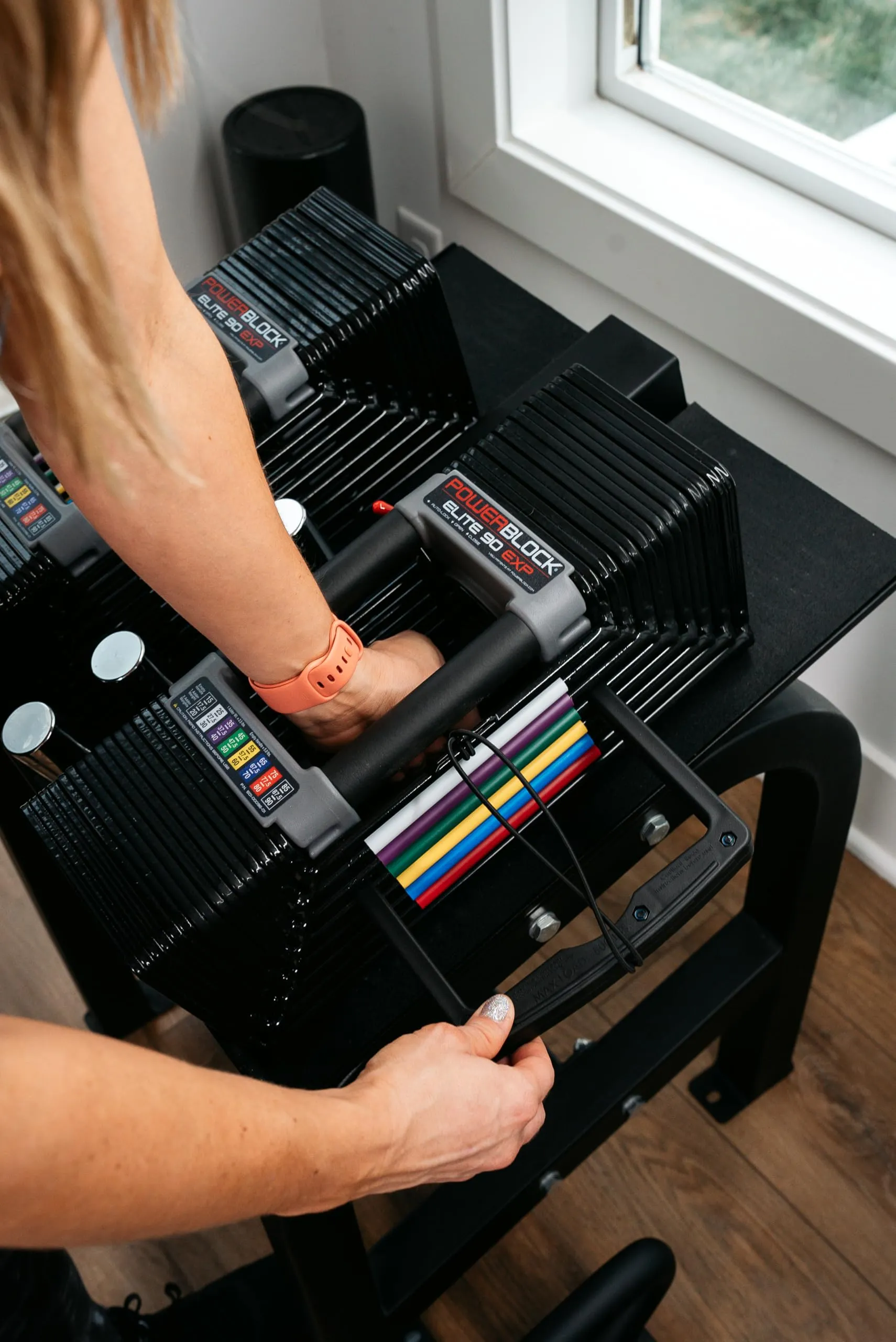 PowerBlock Elite EXP Adjustable Dumbbells, Sold in Pairs, Stage 1, 5-50 lb. Dumbbells, Durable Steel Build, Innovative Workout Equipment, All-in-One Dumbbells, Expandable with Expansion Kits