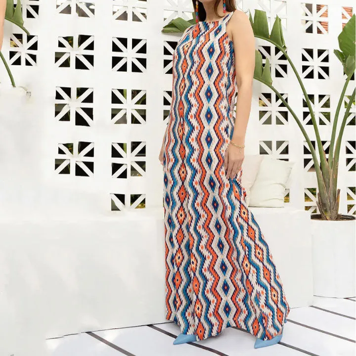 Sleeveless Zigzag Wonder JumpSuit JU5717