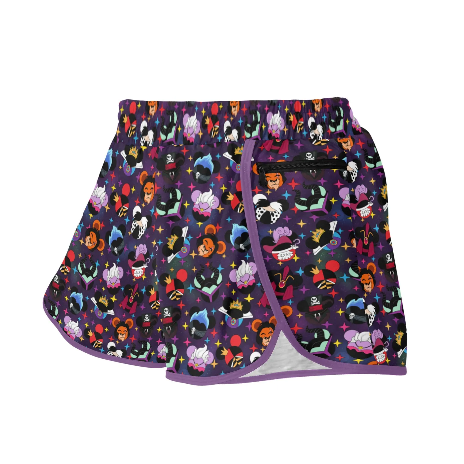 Villains Women's Athletic Sports Shorts